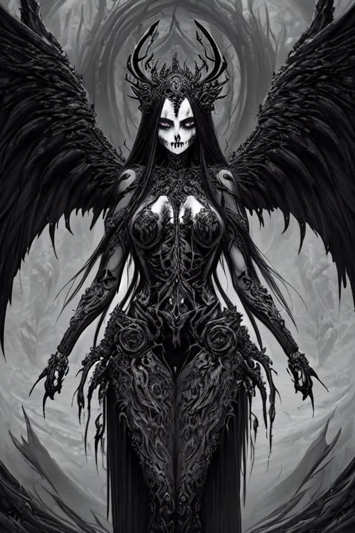 Dark art, Female Hel the Nordic Goddess of death,... | OpenArt