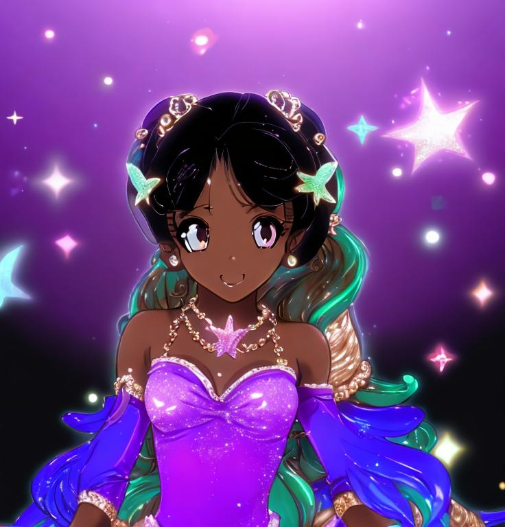 Anime, Princess, Mermaid Melody, Idol, brown skin, H