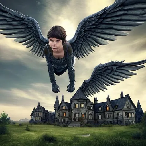 Prompt: An alternate reality with houses that have wings