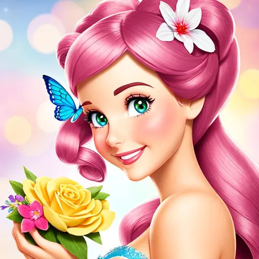 Prompt: disney princess,facial closeup

