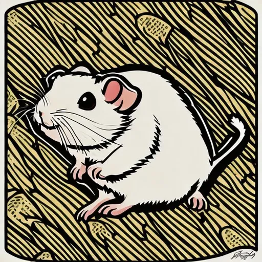 Prompt: Gerbil in style of Roy Liechtenstein 