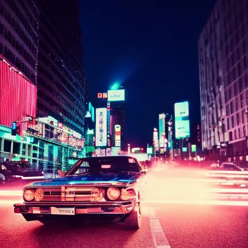 Prompt: album cover, record cover, aesthetic, phone camera, old camera, people, 80's japanese car girl aesthetic, japan, japanese, cars, blurry, sad, neutral, looking away, photorealistic, picture, city pop, city, city lights, neon lights, lights, 