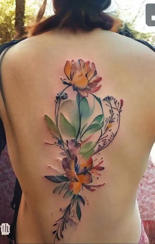 Art Immortal Tattoo : Tattoos : Custom : Watercolor flower