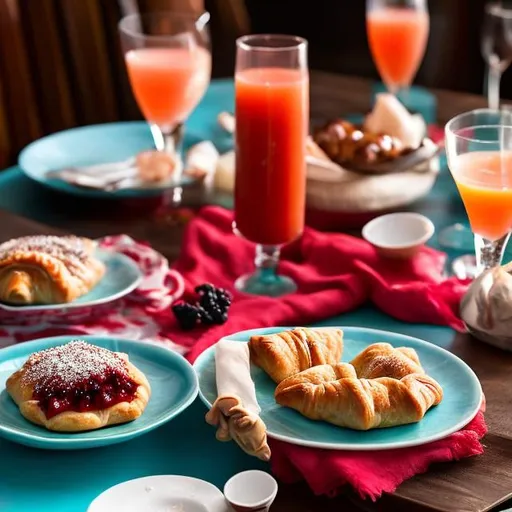 Prompt: "Generate an image of a scene at a tropical beachside setting, where the table showcases a relaxed beach paradise vibe. Place a plate of delicious meat pastries as the main dish, emphasizing their mouthwatering appearance. For dessert, include a tempting coconut pudding with a drizzling of red berry sauce, making it the focal point of the scene. Additionally, feature a glass of exceptionally refreshing and sparkling green grape juice with plenty of ice cubes. The emphasis should be on the appetizing food and drinks, while the table should exude the laid-back ambiance of a beach paradise."" ultra hd, realistic, vivid colors, highly detailed, UHD drawing, pen and ink, perfect composition, beautiful detailed intricate insanely detailed octane render trending on artstation, 8k artistic photography, photorealistic concept art, soft natural volumetric cinematic perfect light"

