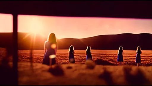 Prompt: A cinematic film still of six girls landscape, shallow depth of field, wide, studio lighting