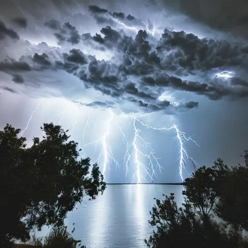 Prompt: Lightning in the sky