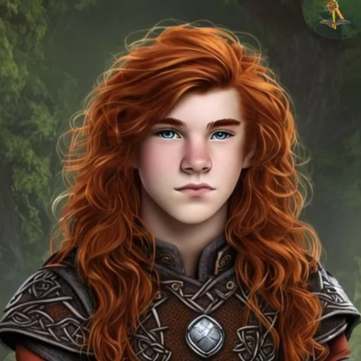 Prompt: Teen, Male, Dwarven, Celtic, Dwarf, Irish, Auburn Hair, Red Hair