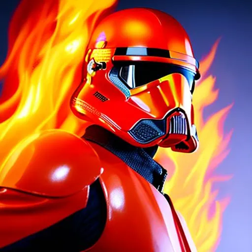 Prompt: flame trooper hyper realism