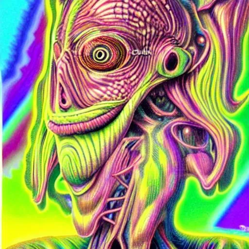 Psychedelic alien hyper realistic | OpenArt