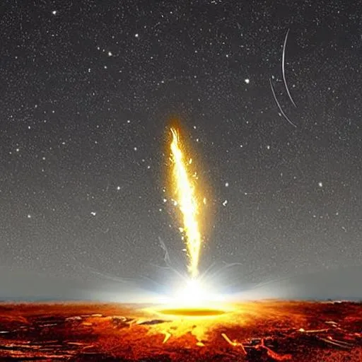 Prompt: meteor crashing into earth