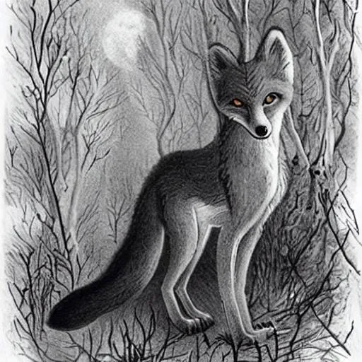 Prompt: an anthropomorphic fox girl, Yeah, when I was only seventeen
I could hear the angels whispering
So I drove into the woods and wandered aimlessly about
Until I heard my mother shouting through the fog
It turned out to be the howling of a dog
Or a wolf to be exact
The sound sent shivers down my back
But I was drawn into the pack and before long
They allowed me to join in and sing their song
So from the cliffs and highest hills
Yeah, we would gladly get our fill
Howling endlessly and shrilly at the dawn
And I lost the taste for judging right from wrong
For my flesh had turned to fur
Yeah, and my thoughts they surely were
Turned to instinct and obedience to God
You can wear your fur like a river on fire
But you'd better be sure if you're making God a liar
I'm a rattlesnake, babe, I'm like fuel on a fire
So if you're gonna get made
Don't be afraid of what you've learned