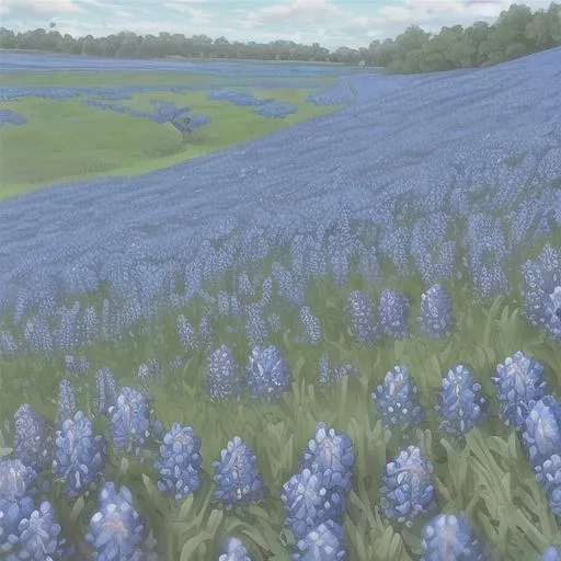 Prompt: field of bluebonnets
