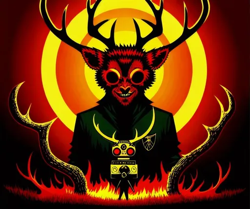 Prompt: Alastor the radio demon, demon, radio demon, radio, deer