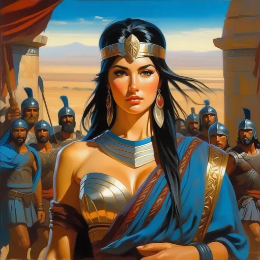 Prompt: King Leonidas impregnating Turkic girl, pale skin, black hair, brown eyes, steppe, blue atmosphere, cartoony style, extremely detailed painting by Greg Rutkowski and by Henry Justice Ford and by Steve Henderson 

