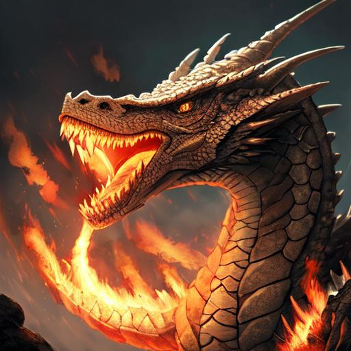 ancient dragon breathing fire | OpenArt