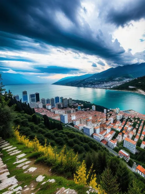 Prompt: long shot scenic professional photograph of {Abkhazia}, perfect viewpoint, highly detailed, wide-angle lens, hyper realistic, with dramatic sky, polarizing filter, natural lighting, vivid colors, everything in sharp focus, HDR, UHD, 64K