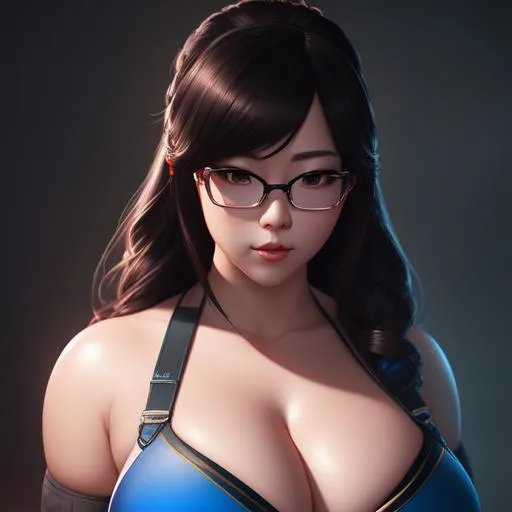 Prompt: mei from overwatch, ultra realistic  ultra realistic, Huge cleavage, athletic body, Highly detailed photo realistic digital artwork. High definition. Face by Tom Bagshaw and art by Sakimichan, Android Jones" and tom bagshaw, BiggalsOctane render, volumetric lighting, shadow effect, insanely detailed and intricate, photorealistic, highly detailed, artstation by WLOP, by artgerm