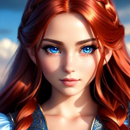 Prompt: {{{{highest quality concept art masterpiece}}}} oil painting, {{visible textured brush strokes}},

hyperrealistic intricate perfect full body of flirtatious seductive attractive cute gorgeous beautiful stunning feminine 2 year anime like hobbit girl with 
{{hyperrealistic intricate perfect  fiery red long braid beautiful hair}} 
and 
{{hyperrealistic perfect clear blue eyes}} 
and hyperrealistic intricate perfect seductive attractive cute gorgeous beautiful stunning feminine face wearing 
{{hyperrealistic intricate red and white wool adventurer's robes}}

soft skin and light blue  blush cheeks and scary sadistic mad, 
face 
perfect anatomy, perfect composition approaching perfection, 

hyperrealistic intricate warm summer sunrise forest in background, {{sunrise}}, 

anime vibes, 
fantasy, 
cinematic volumetric dramatic 
dramatic studio 3d glamour lighting, 
backlit backlight, 
128k UHD HDR HD, professional long shot photography, 
unreal engine octane render trending on artstation, 

triadic colors,
sharp focus, 
occlusion, 
centered, 
symmetry, 
ultimate, 
shadows, 
highlights, 
contrast, 