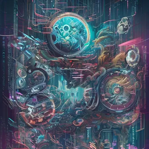 Prompt: The concept behind "Meta-Fusion" is to create a multi-dimensional artwork that blurs the boundaries of time and technology. The prompt encourages artists to blend traditional art styles and motifs from different historical periods with futuristic, cyberpunk, or sci-fi elements, resulting in a mesmerizing tapestry of time-traveling creativity.