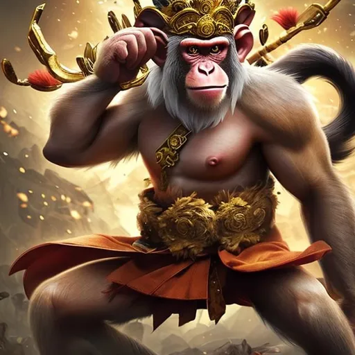 Prompt: Fighting Monkey King