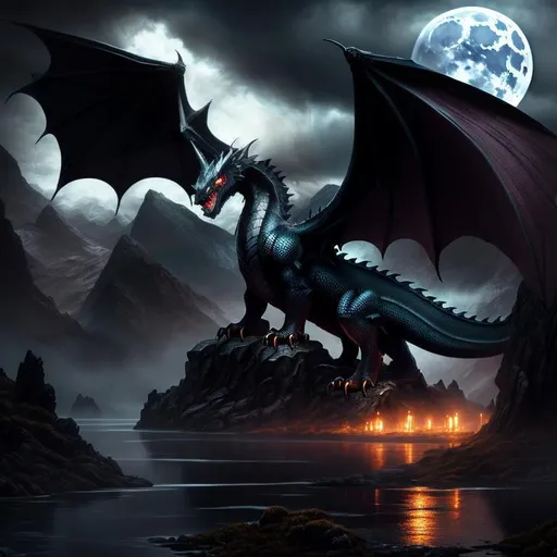 Prompt: Sinister, Dramatic, Ominous, {Western Dragon}, uber detailed, 64k, high quality, sharp focus, studio photo, intricate details, highly detailed --s98500