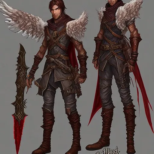 Fantasy angel blood hunter artificer dnd full body m... | OpenArt