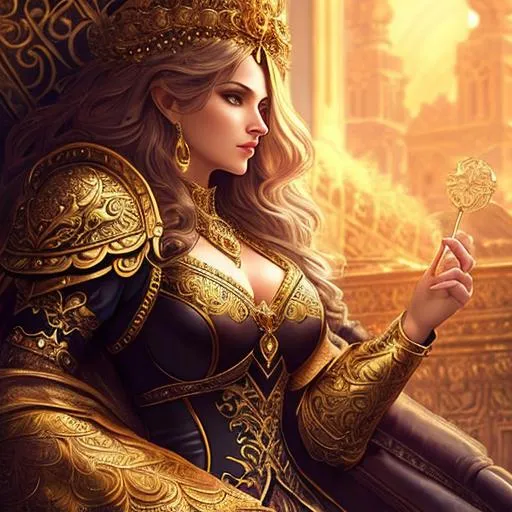 Prompt: Tarot style + Leo+ woman in ornate lion armor + Full HD render + immense detail + dramatic lighting + well lit + black, character sheet, + fine esoteric symbolism | ultra - detailed realism, soft cinematic lighting, high - quality, engraved | highly detailed |digital painting, artstation, concept art, smooth, sharp focus, Nostalgic, ethereal, nebula, 8k, hyper detailed, intricate detail, photorealistic, space void galaxy universe