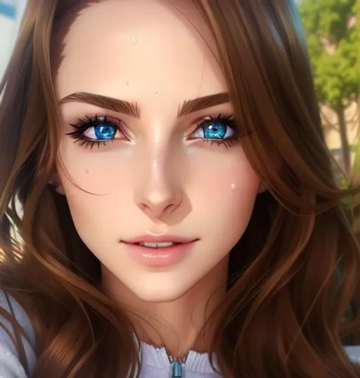 Prompt: semi-realistic anime girl, skin highlights, hair highlights, sweat,
blushing, movie scene, adult researcher, glamour, cleavage,
wonderful face, very detailed face, extremely detailed face, highly detailed face, soft smile, happy,
perfect face, perfect eyes, perfect teeth, perfect body, perfect anatomy, beautiful body, trending on instagram, trending on tiktok, trending on artstation, trending on cgsociety, white sclera,
photorealistic, masterpiece, cinematic, 16k artistic photography, epic, drama, 
romance, glamour, beauty, 
cinematic lighting, dramatic lighting, insanely detailed, soft natural volumetric cinematic lighting, award-winning photography, rendering, hd, high definition, 
highly detailed