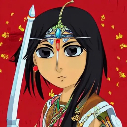Indian lady in a saree | Recent anime, Digital art anime, Manga anime girl