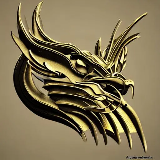 Prompt: art deco dragon