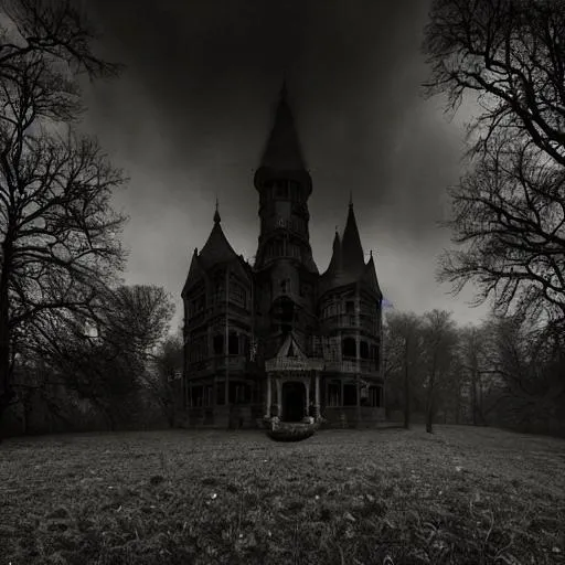 Prompt: In the ethereal embrace of darkness, a gothic masterpiece unveils itself in the photograph titled "Shadows of Solitude." The scene is a haunting tableau of melancholic beauty, where contrasting elements intermingle, drawing the viewer into a realm of enigmatic allure.

The backdrop is a forgotten Victorian mansion, weathered by time and laden with secrets. Its once majestic architecture now stands as a testament to decay, with crumbling stone and broken windows cloaked in a shroud of ivy. The moon, veiled by wisps of mist, casts an eerie glow upon the scene, illuminating the desolate courtyard.

In the foreground, a solitary figure emerges from the gloom, draped in billowing garments of ebony. Their face remains obscured, a mere silhouette against the dim light. Clutched in their hand is an antique lantern, casting a feeble glow that dances with the encroaching darkness.

Surrounding the figure are twisted and gnarled trees, their skeletal branches reaching out like bony fingers, as if seeking to ensnare any who dare approach. A solitary raven perches on a moss-covered statue nearby, its obsidian eyes gleaming with an otherworldly intelligence.

The atmosphere is heavy with mystery and a sense of solitude, as if time itself has ceased to move within this forsaken realm. It is a moment frozen in eternity, where the boundary between the living and the spectral blurs, leaving behind a lingering feeling of unease.

"Shadows of Solitude" captures the essence of the gothic, evoking a tapestry of emotions, from introspection to a subtle fascination with the macabre. It invites the viewer to step into the unknown, to embrace the darkness, and to uncover the hidden narratives that lie within the depths of their imagination.