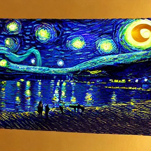 Prompt: 3d image of starry night
