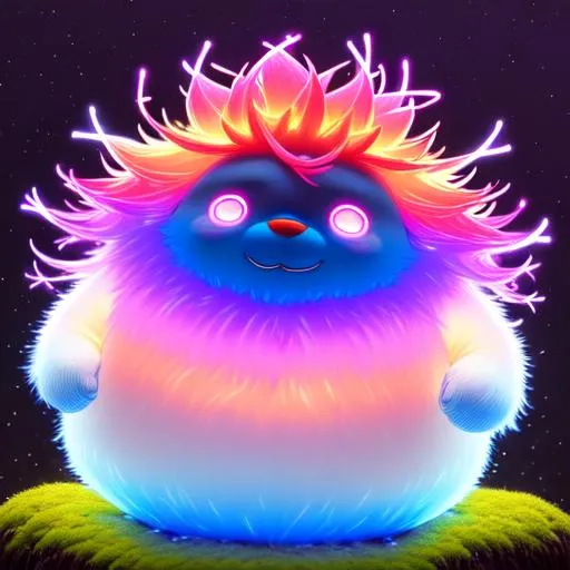 Prompt: top view, wide view, 7 "colorful, proud, fat, "brocoli", with a halo", w headphones, glowing, realistic, spiked hair, fluffy, silky, furry, backlit, warm tones, night-sky, moss, indigo, cream, coral, bone-white, photorealistic eyes, : ornate, dynamic, particulate, intricate, elegant, highly detailed, artstation, airbrush, acrylic on paper, volumetric lighting, occlusion, smooth, sharp focus, 128K UHD octane render, w more d etail.