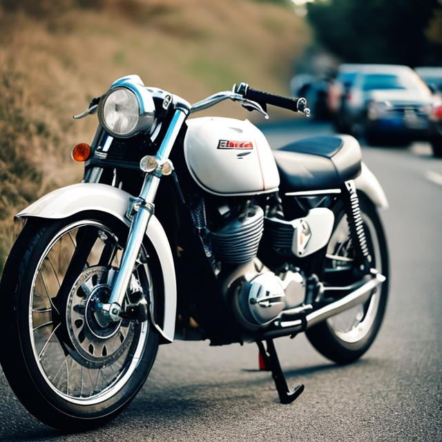 Motorcycle falling asleep on a motocycle