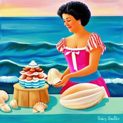 Prompt: Sally sells seashells by the seashore