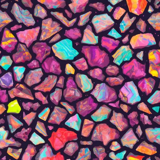 Prompt: Rhodocrosite in the style of Lisa frank