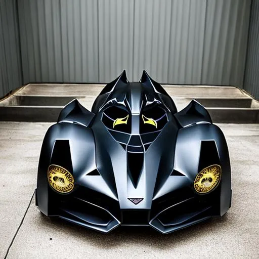 Prompt: Future Batman mega batmobile