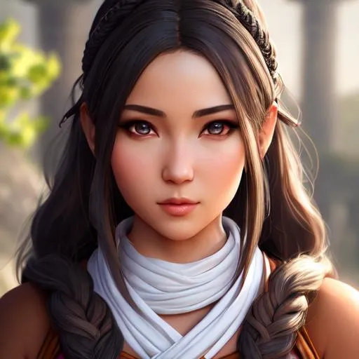 Prompt: extremely realistic, hyperdetailed, monk girl, RPG, D&D, highly detailed face, highly detailed eyes, full body, whole body visible, full character visible, soft lighting, high definition, ultra realistic, unreal engine 5, 8K, digital art