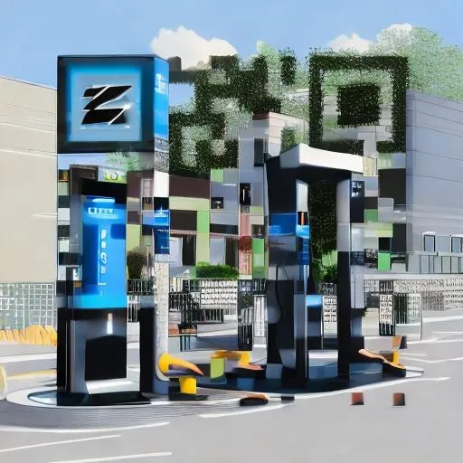 Prompt: Electric car station
