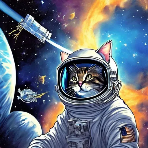 Prompt: cat in space


