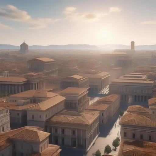 Prompt:  futurist city of roman empire, many details, streets, buildings, Beautifully Detailed, Natural Lighting, dystopian, roman architecture, Hyperrealistic, sharp focus, Professional, UHD, HDR, 8K, Render, electronic,
