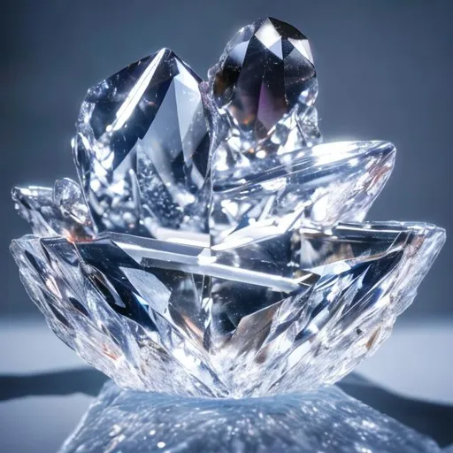 Prompt: single brilliant crystal, 8k resolution, superior render, realistic, laying on a glassy surface