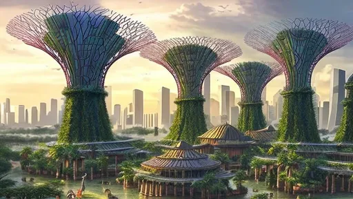 Prompt: ancient singapore advanced technoscape awesome solarpunk