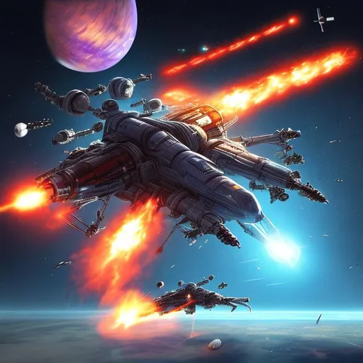 Prompt: star ship  wreck sci-fi space battle 
