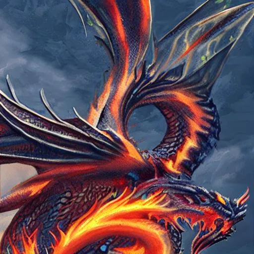 Prompt: dragon  fire