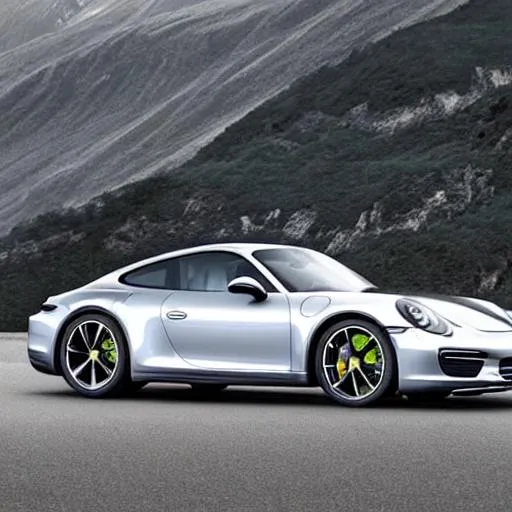 Prompt: Porsche 992 911, fantasy, mountain road, vivid 16:9 format
