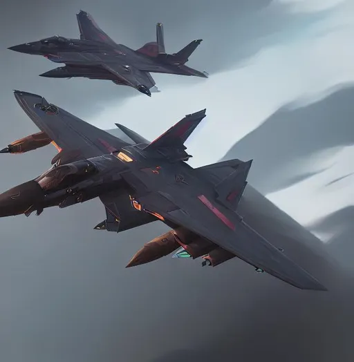 Prompt: Futuristic  fighter jet
