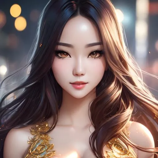 Realistic art of jiafei. Chinese woman in Chinese co