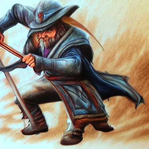 Prompt: Realistic drawing of  wizard fighting.     16k resolution 