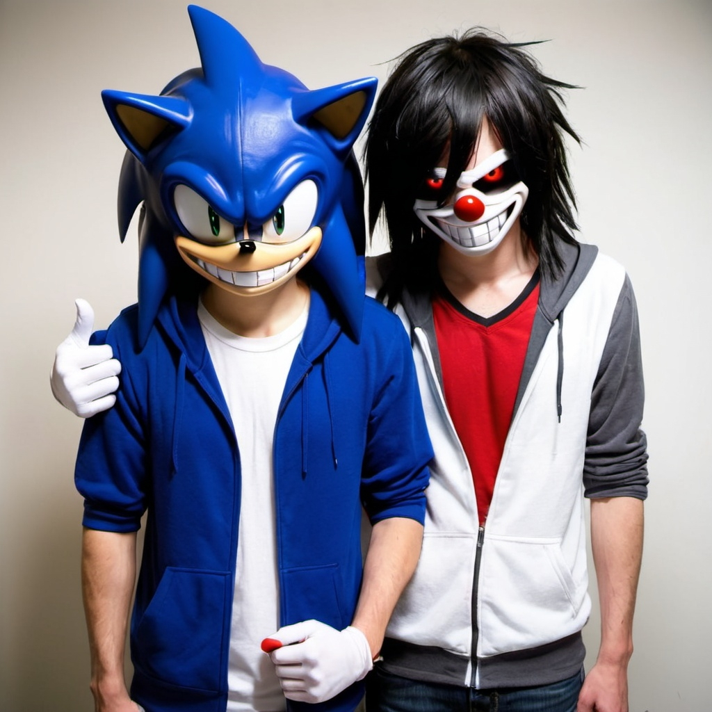 Jeff the killer and sonic exe are friends